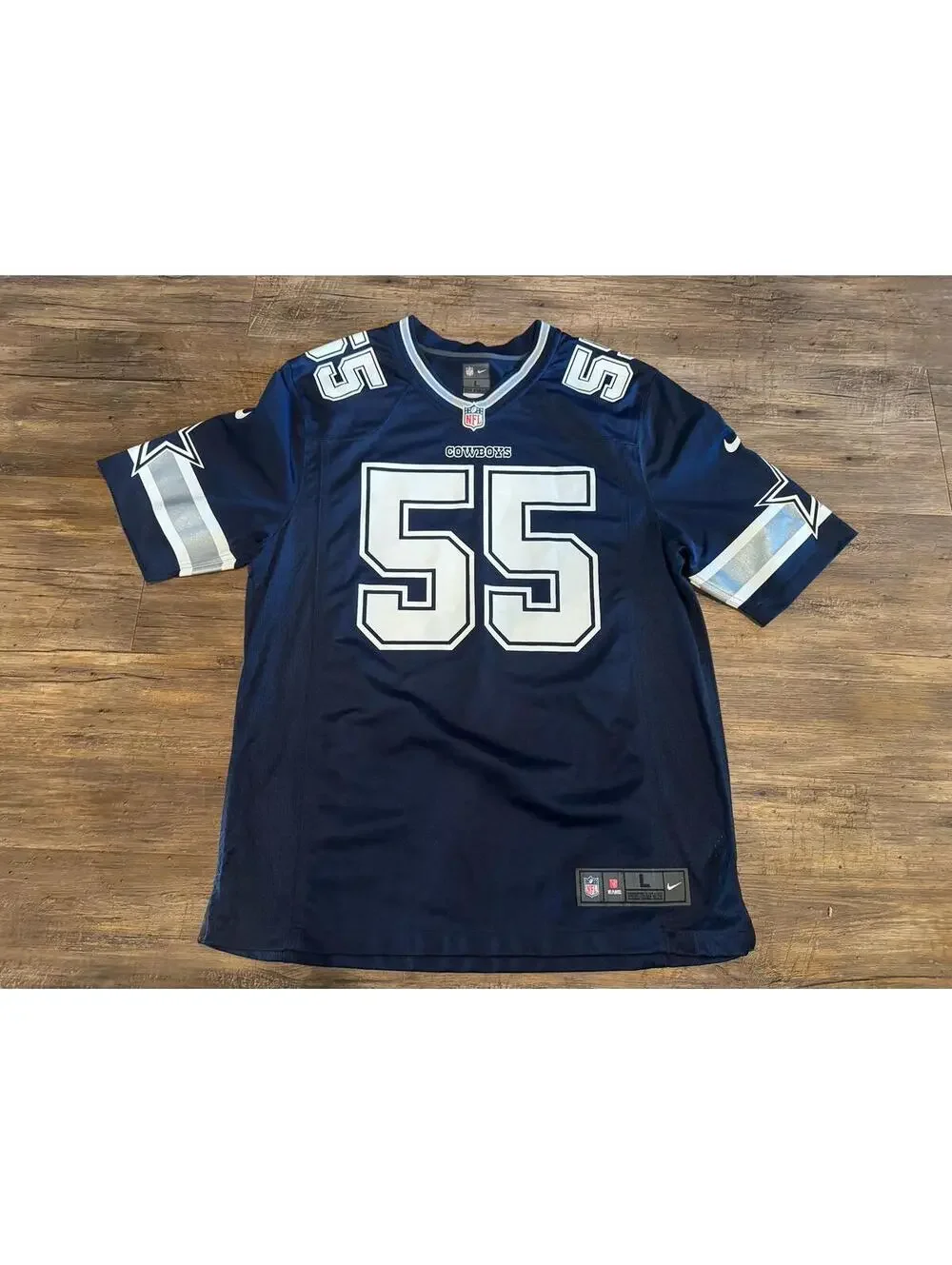 Nike Dallas Cowboys Van Esch Navy/White Jersey Sz L EUC